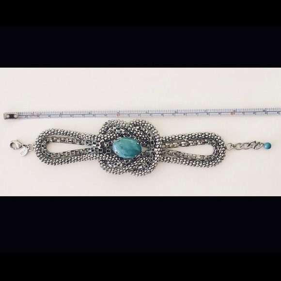 EXPRESS Silver and Turquoise Statement Bracelet - Picture 4 of 4